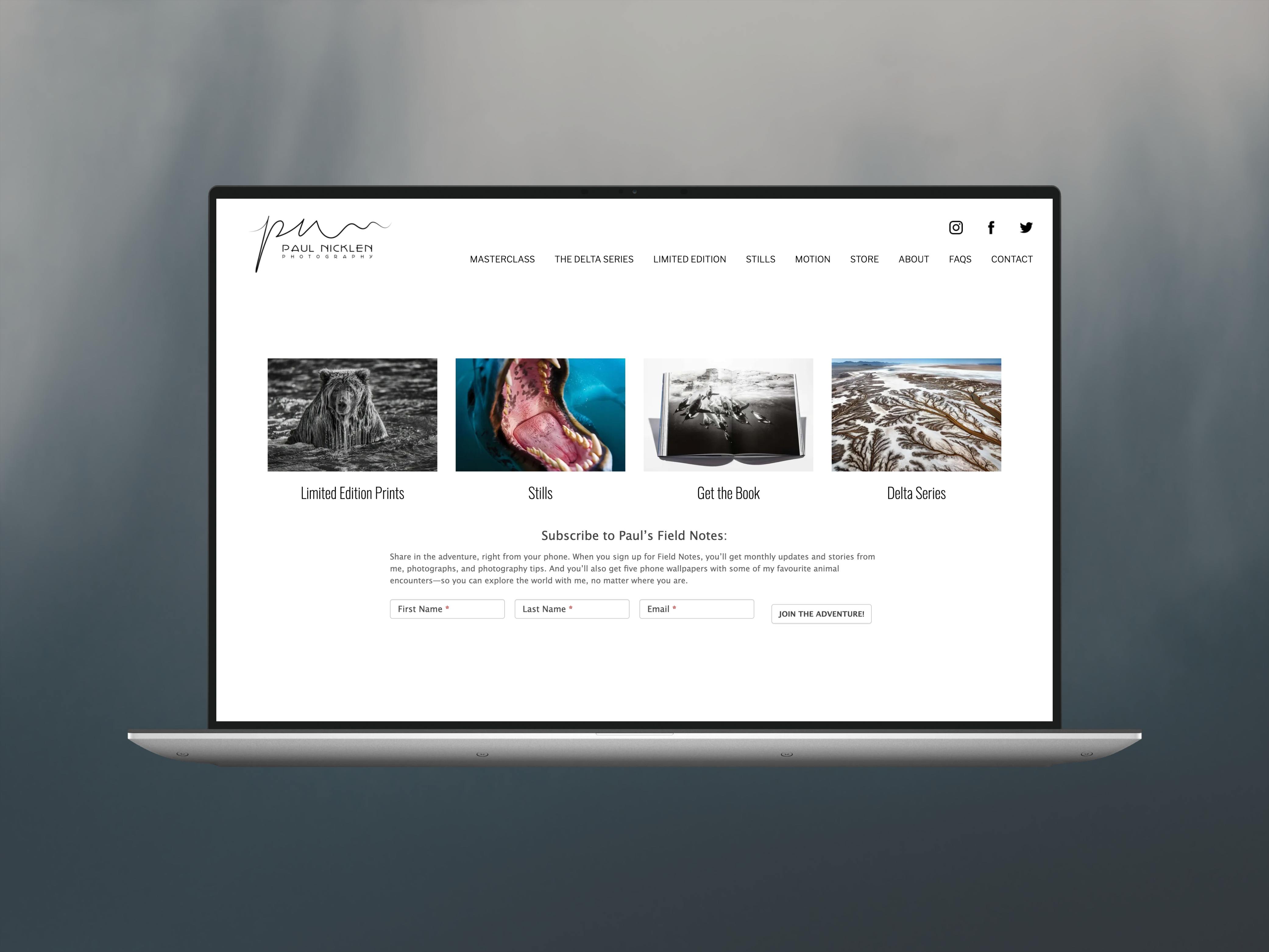 Paul Nicklen website homepage