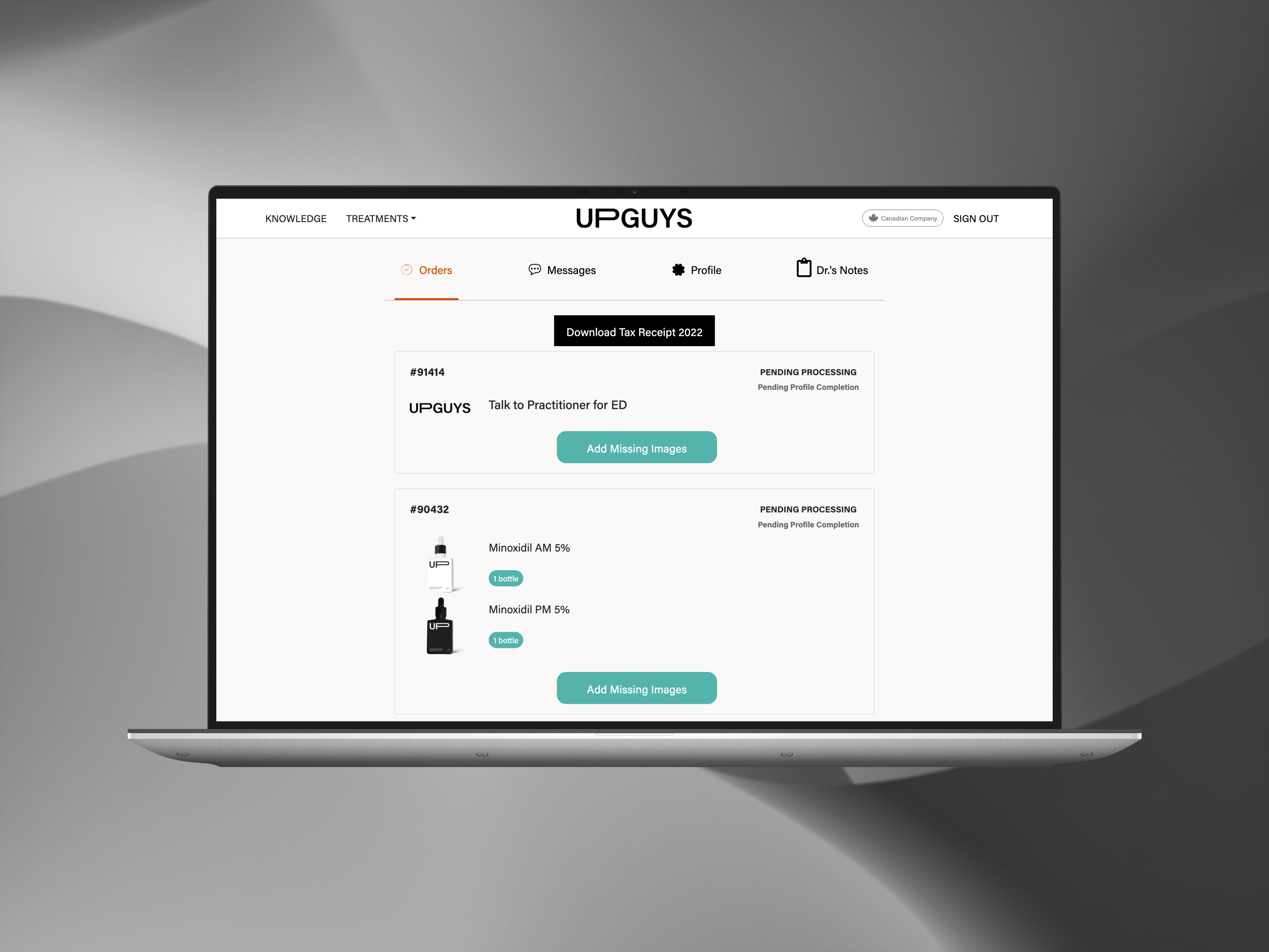 UPGUYS admin order management